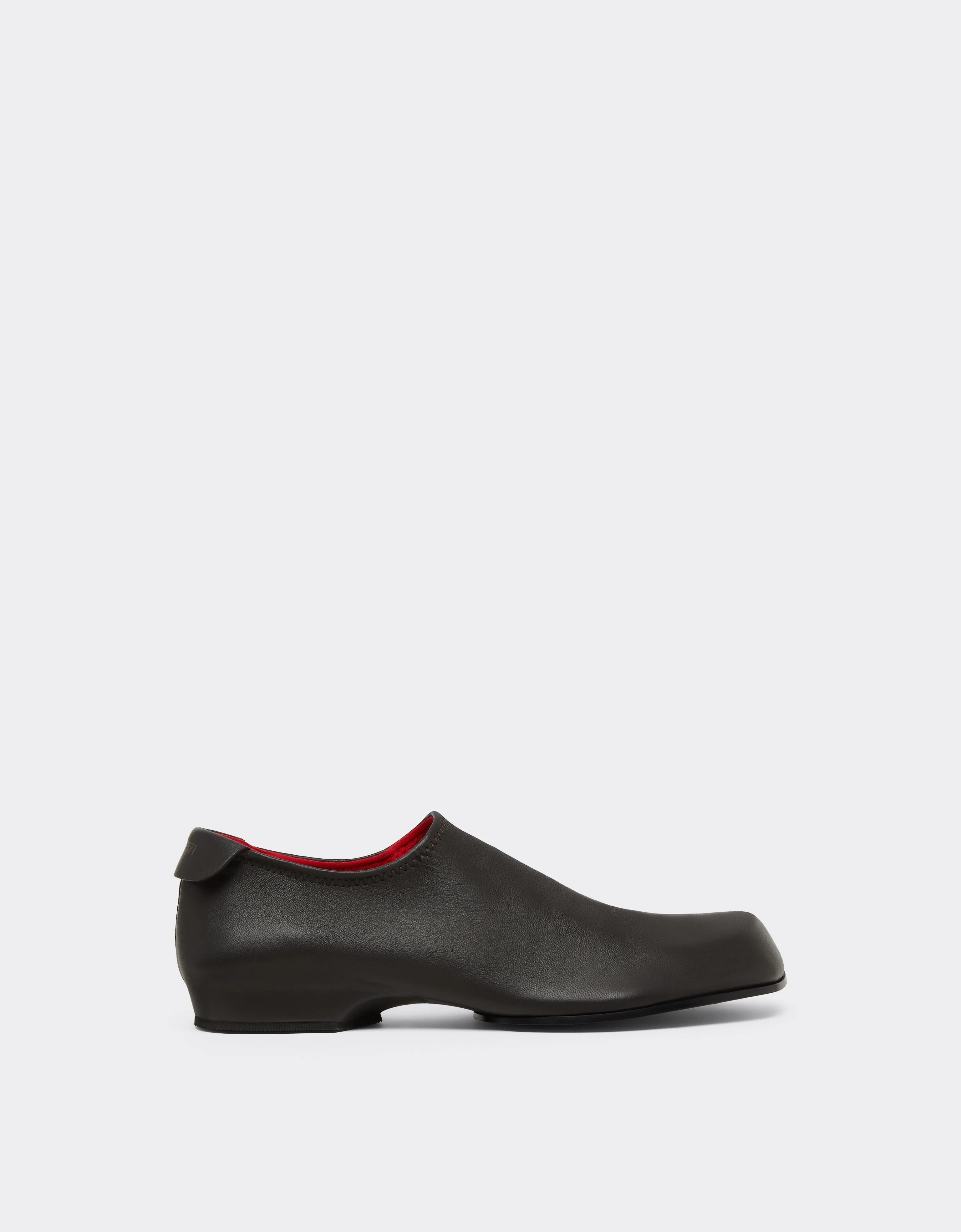 Leather Mules with Square Heel - 1