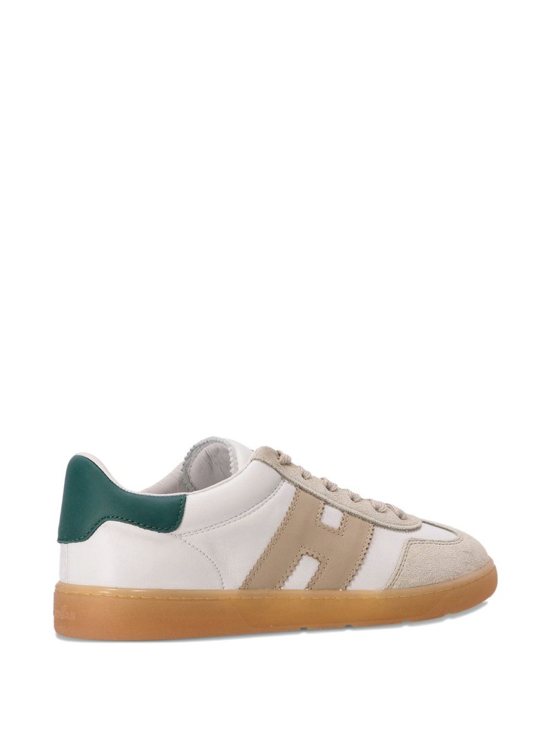 panelled leather sneakers 4