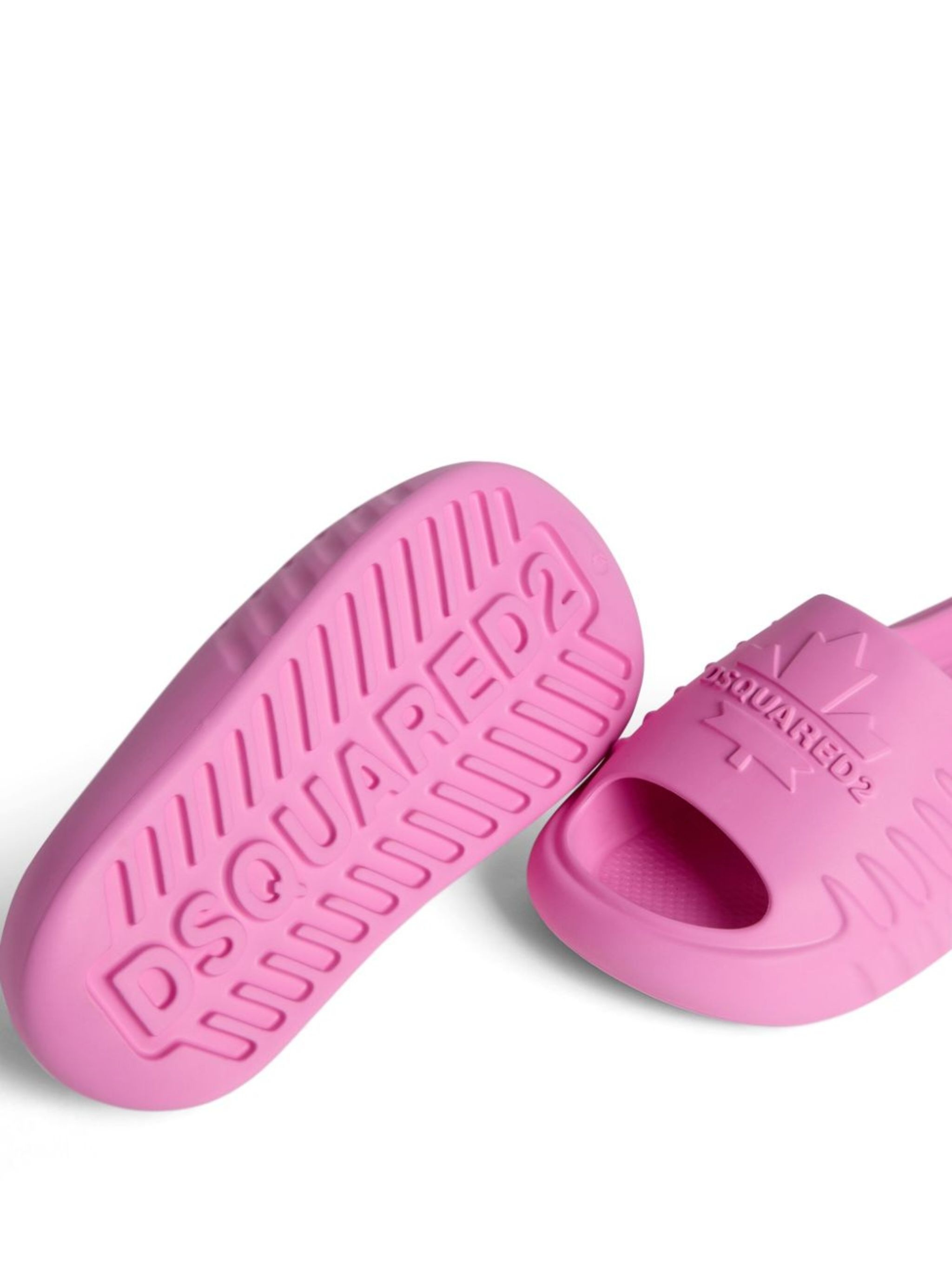 logo-embossed open-toe slides - 5