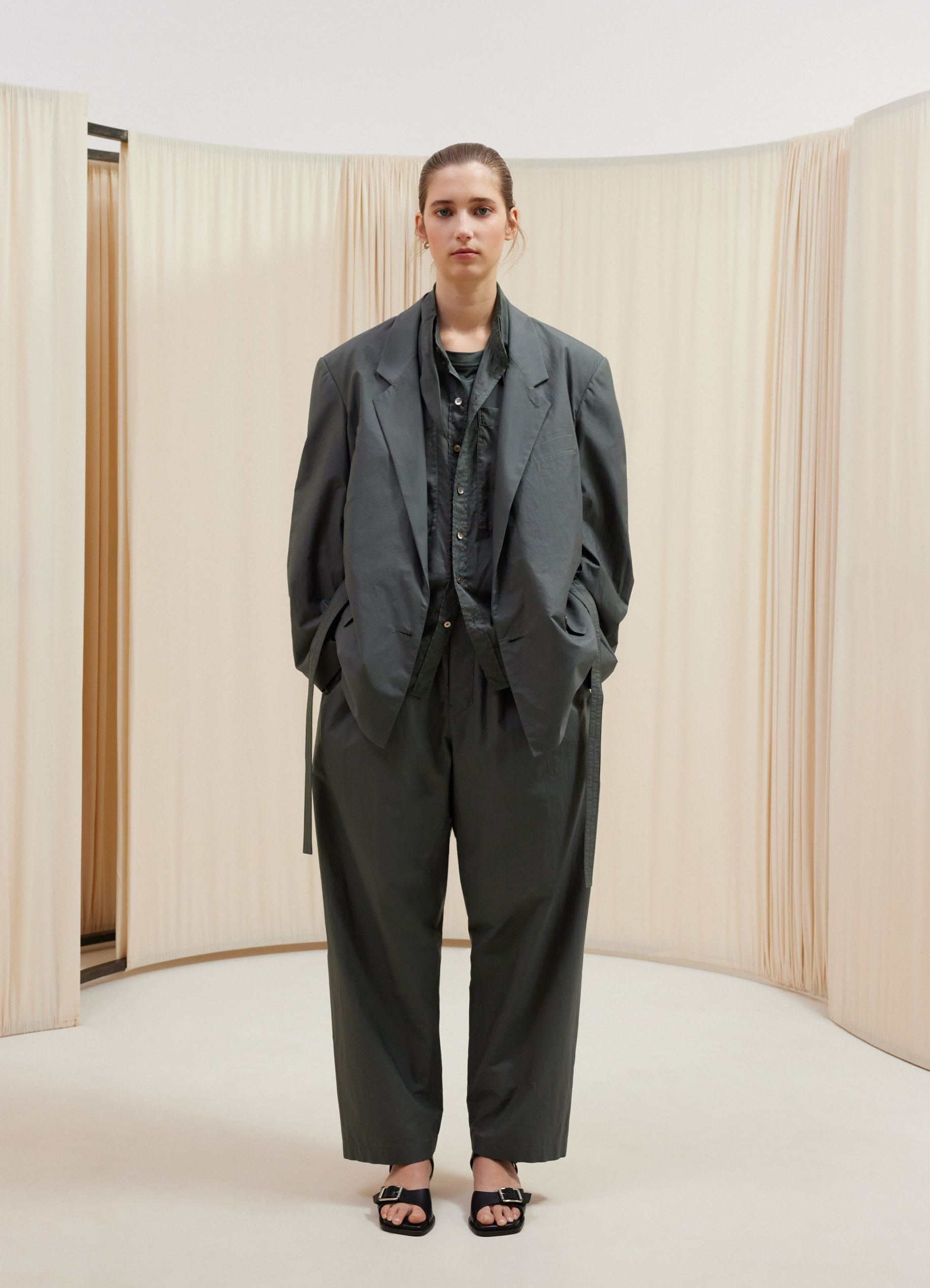BELTED LIGHT TAILORED JACKET - 3