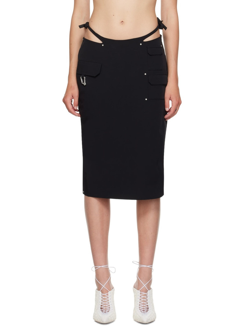 Black Mire Midi Skirt - 1