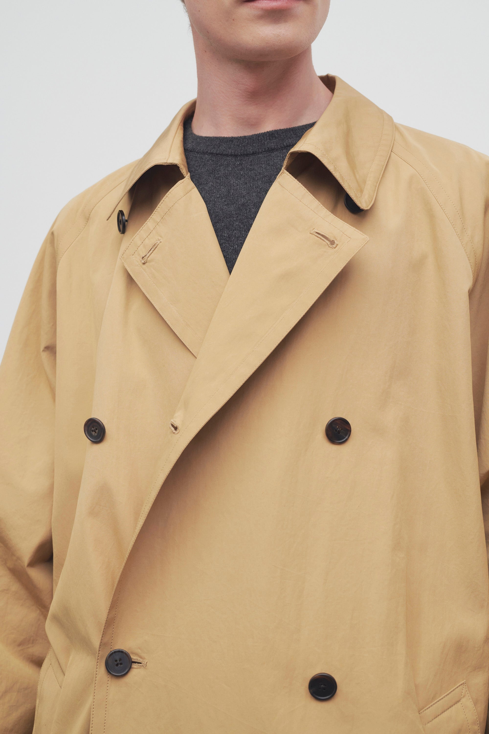 トレンチコート THE ROW BEIGE COTTON KOLD TRENCH COAT The Row Kold Coat in Cotton | REVERSIBLE