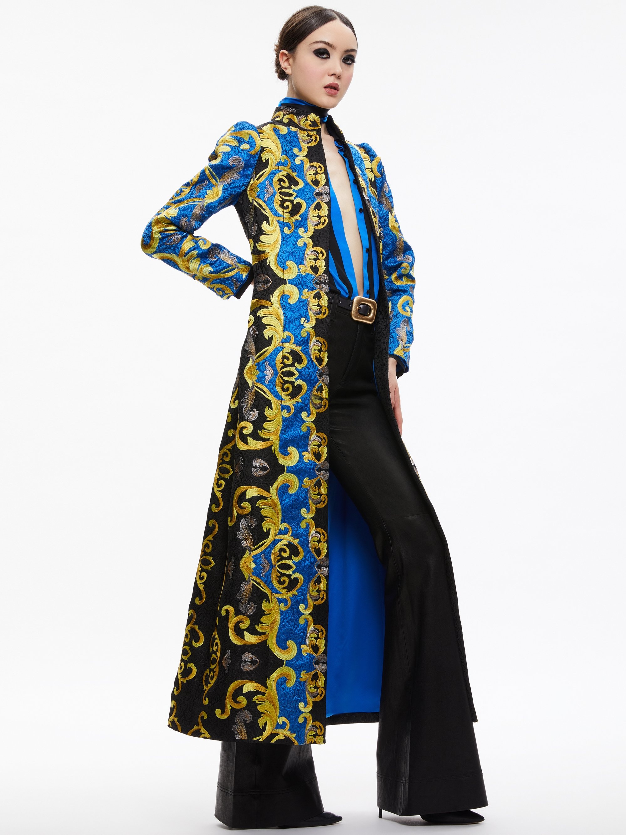 THOMAS EMBROIDERED MAXI COAT - 5