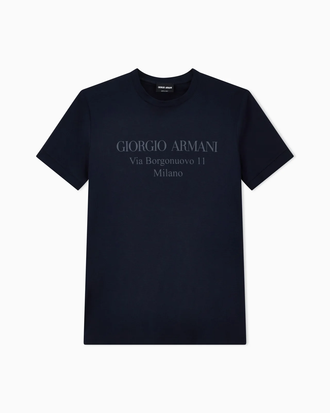 Borgonuovo 11 crew-neck T-shirt in Pima cotton jersey - 1
