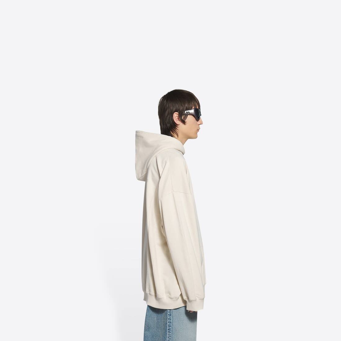 Couture Boxy Hoodie in Beige - 4