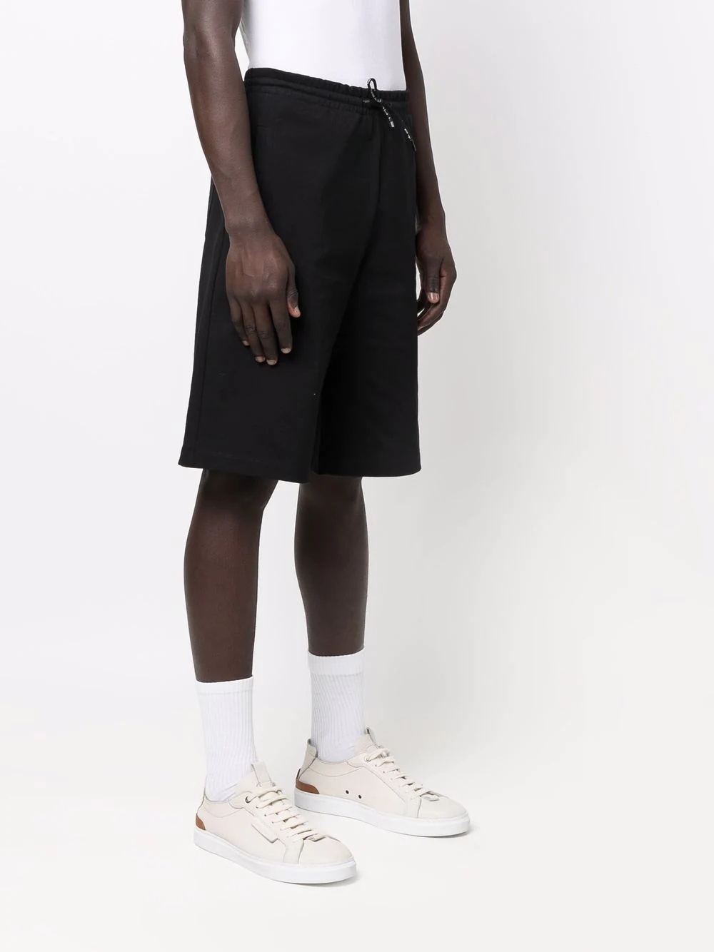 logo-patch jersey shorts - 3