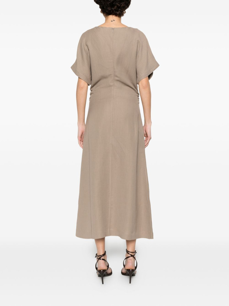 V-neck detailed midi dress 4