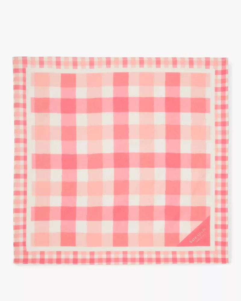 Beach Plaid Silk Bandana - 1