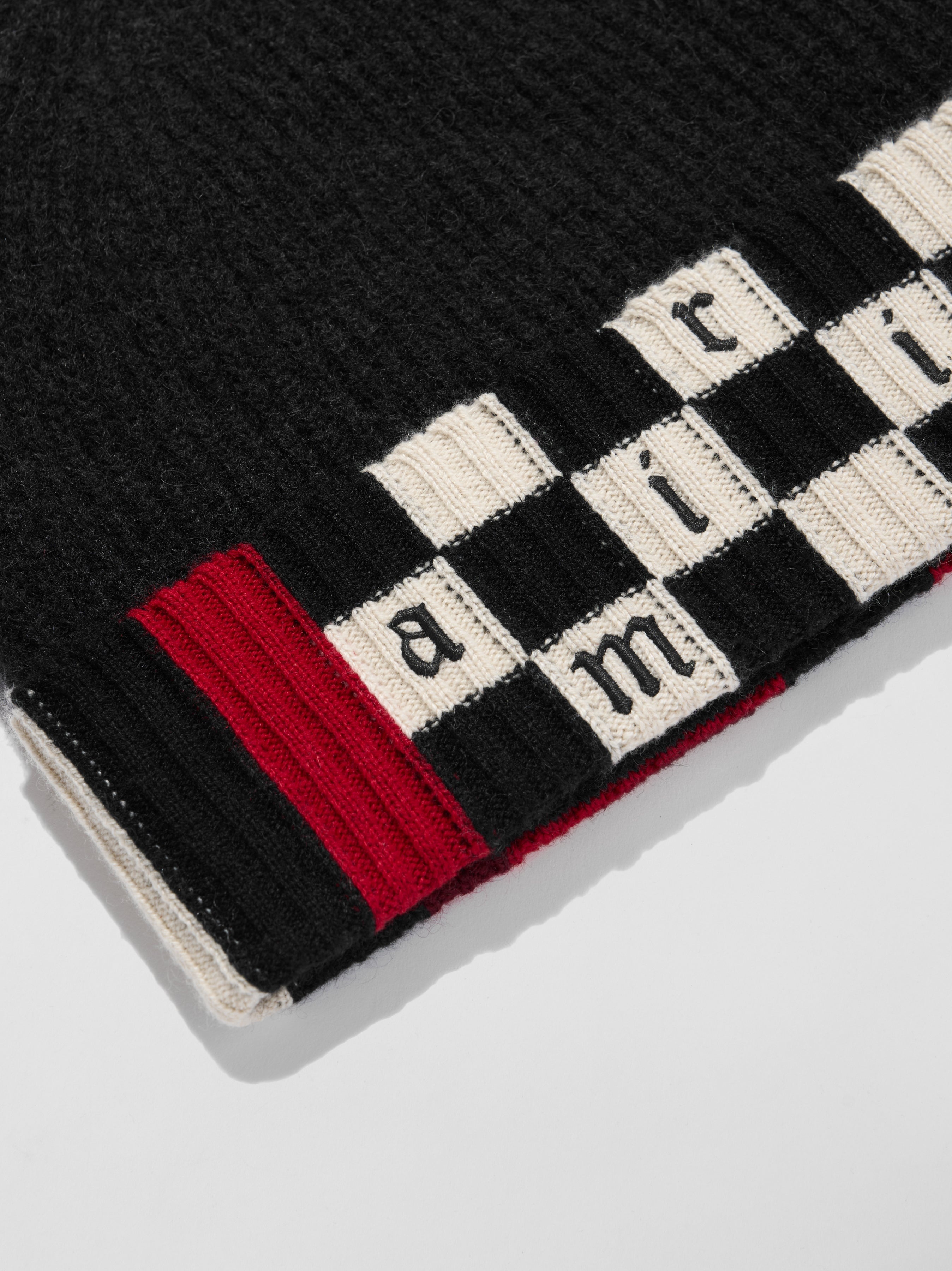 AMIRI CHECKERED LOGO BEANIE - 2