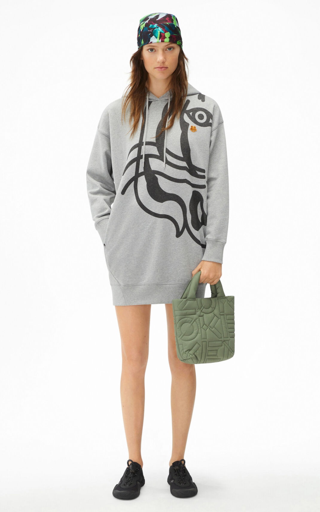 K-Tiger hooded sweater dress - 3