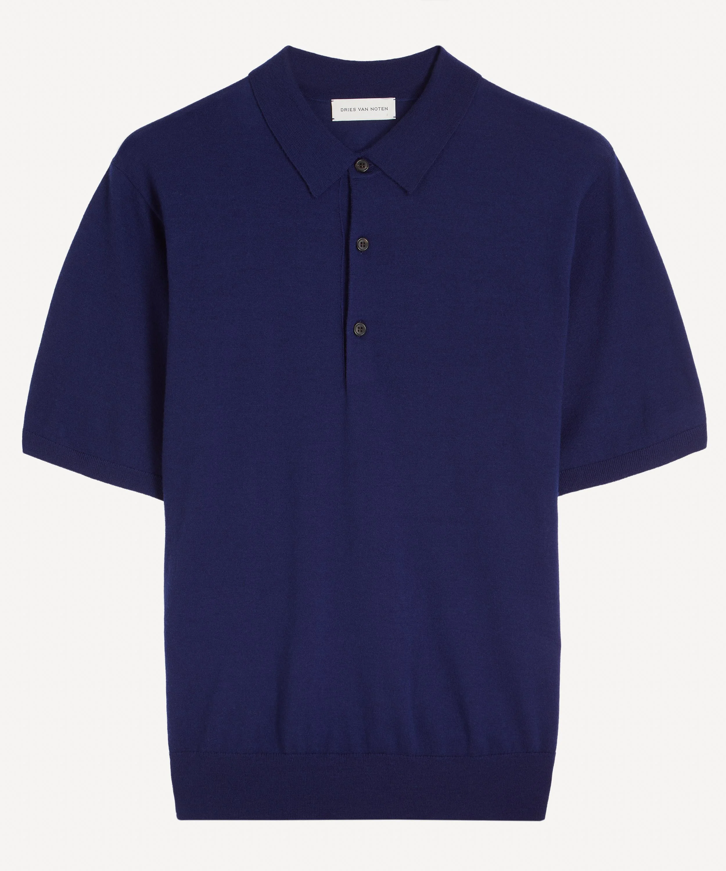Blue Merino Wool Polo Shirt - 1