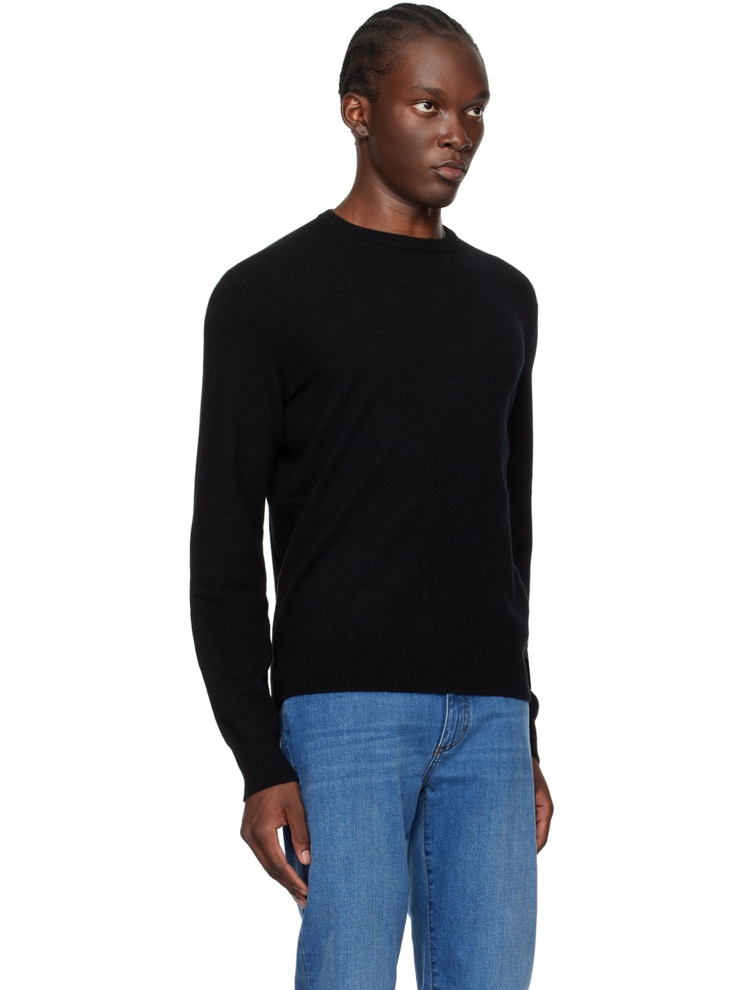 Black Ribbed Sweater - 2