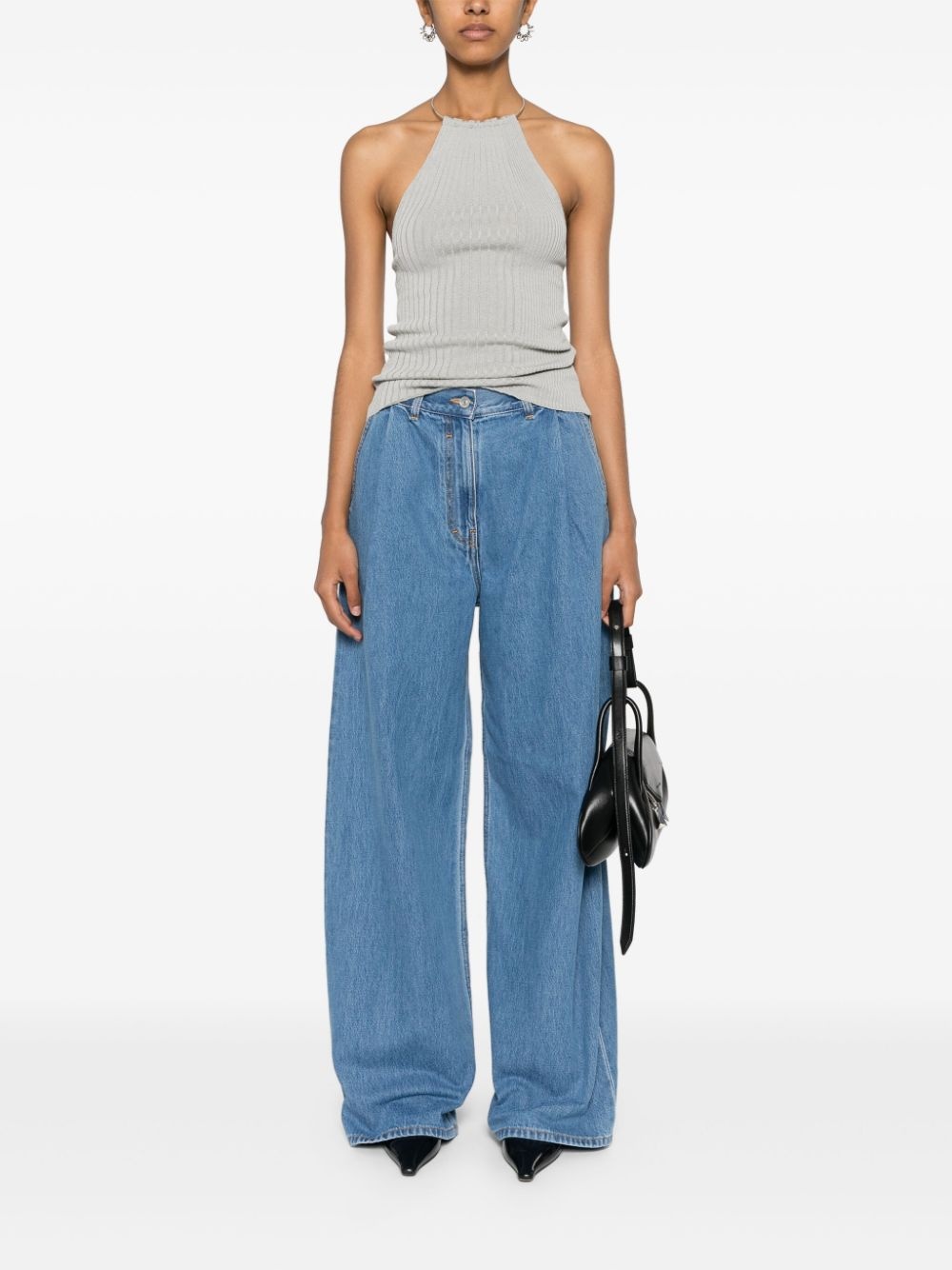 4G-motif cotton jeans - 2