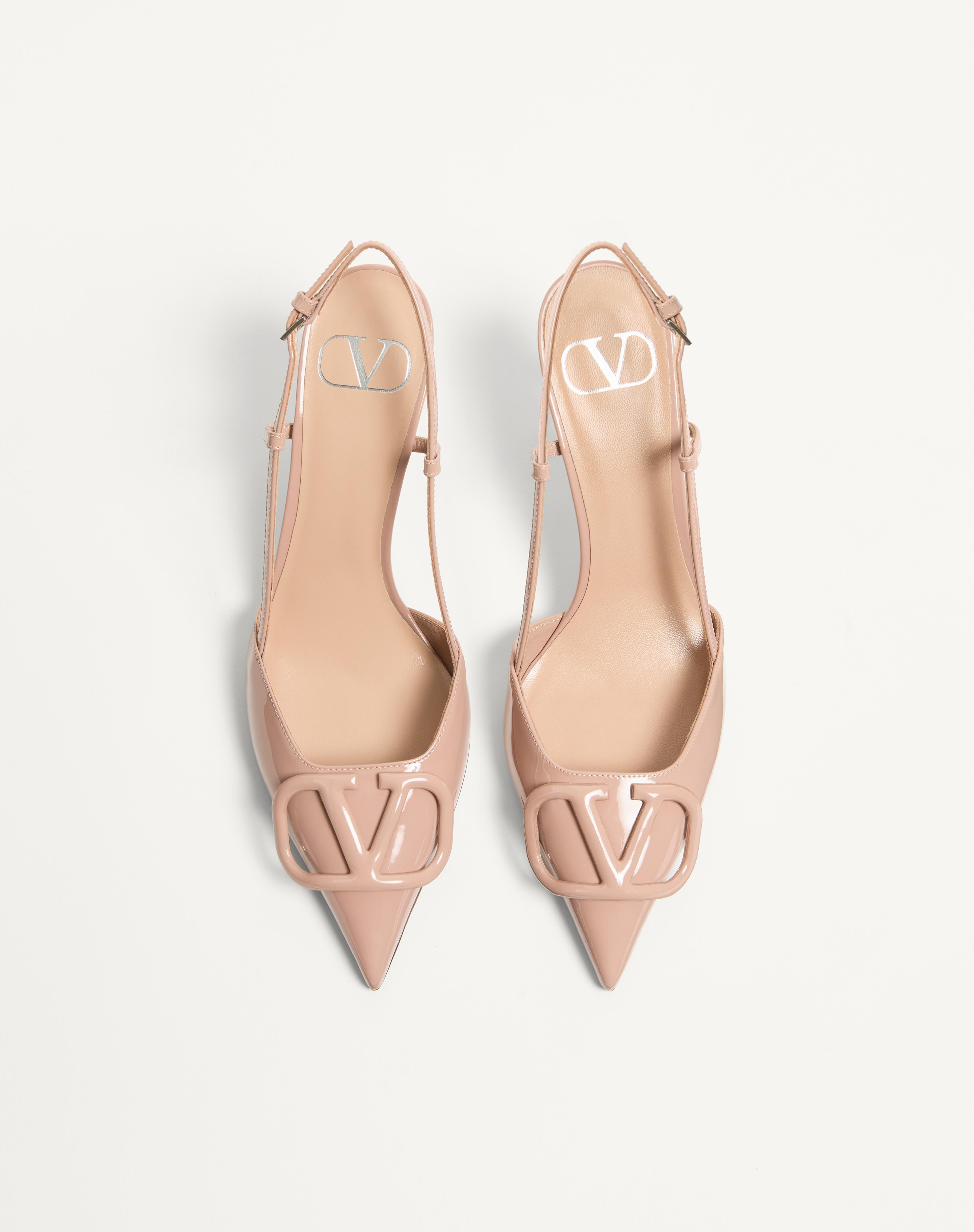 VLOGO SIGNATURE PATENT LEATHER SLINGBACK PUMP 80MM / 3.15 IN. - 4