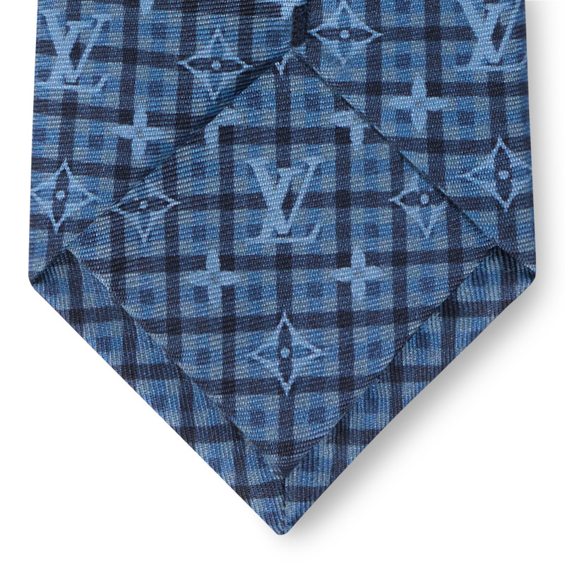 Monogram Windowpane Tie 4