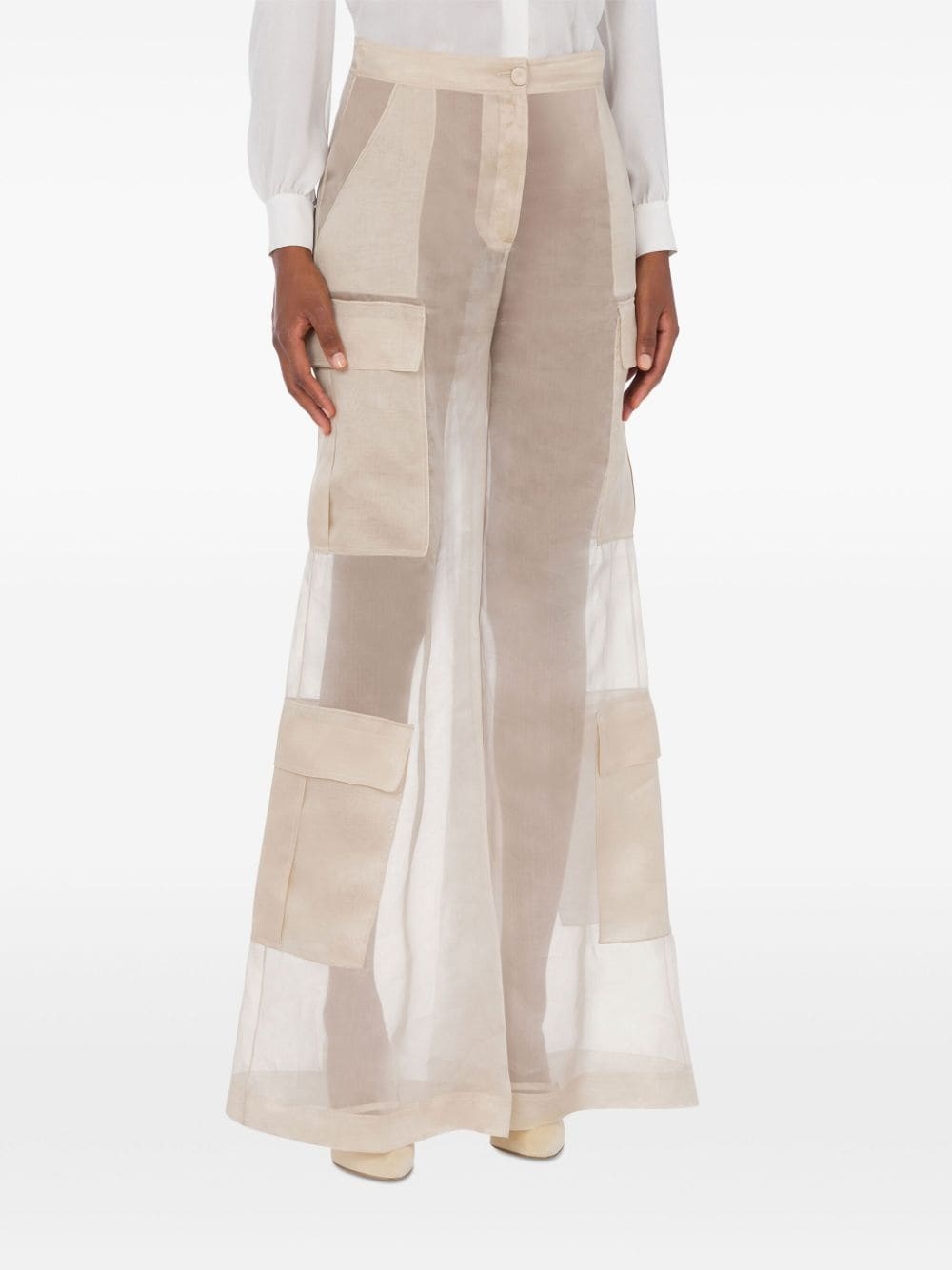silk wide-leg trousers - 2