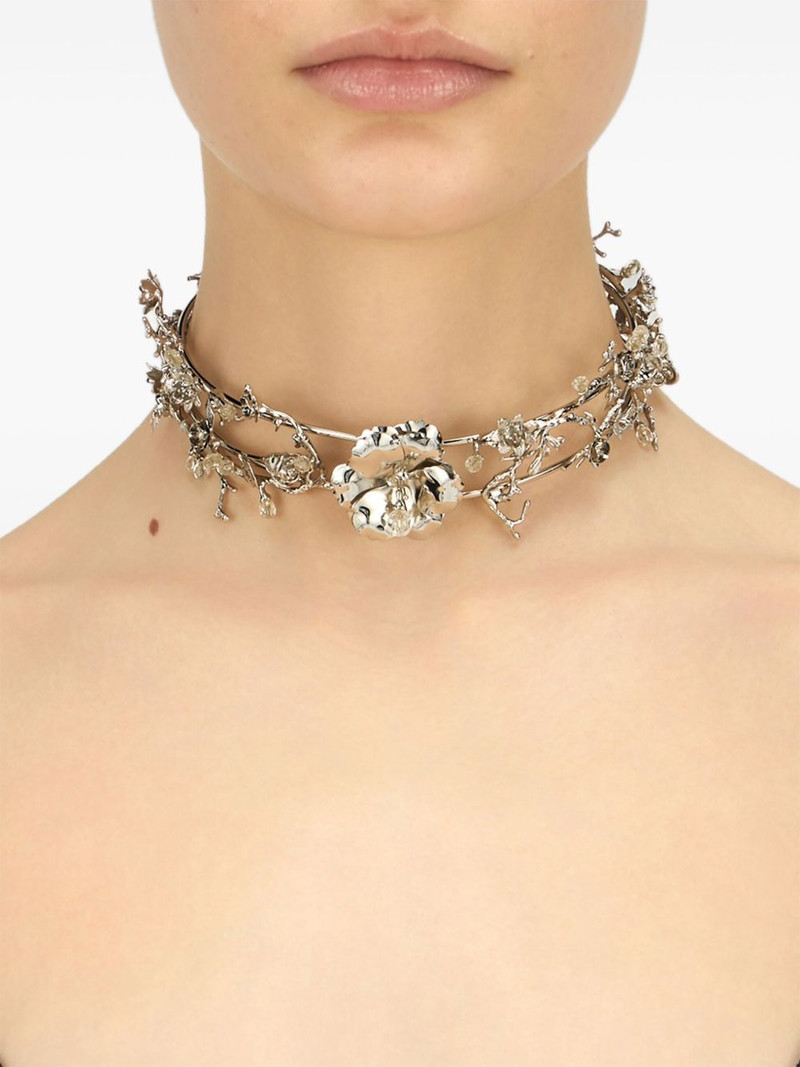 Blumarine floral-motif choker necklace outlook