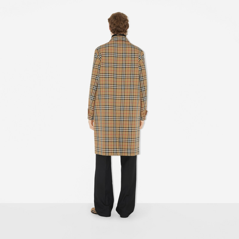 Check Cotton Car Coat 4