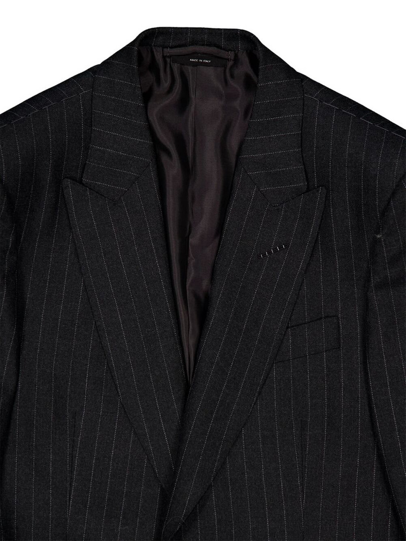 pinstripe single-breasted blazer 4