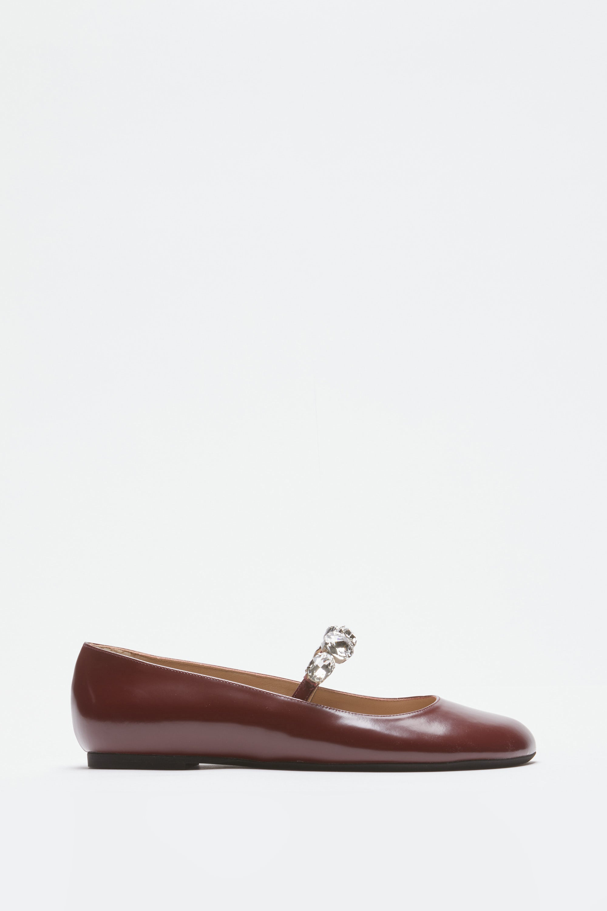 PATENT LEATHER BALLERINAS WITH MAXI CRYSTALS - 3