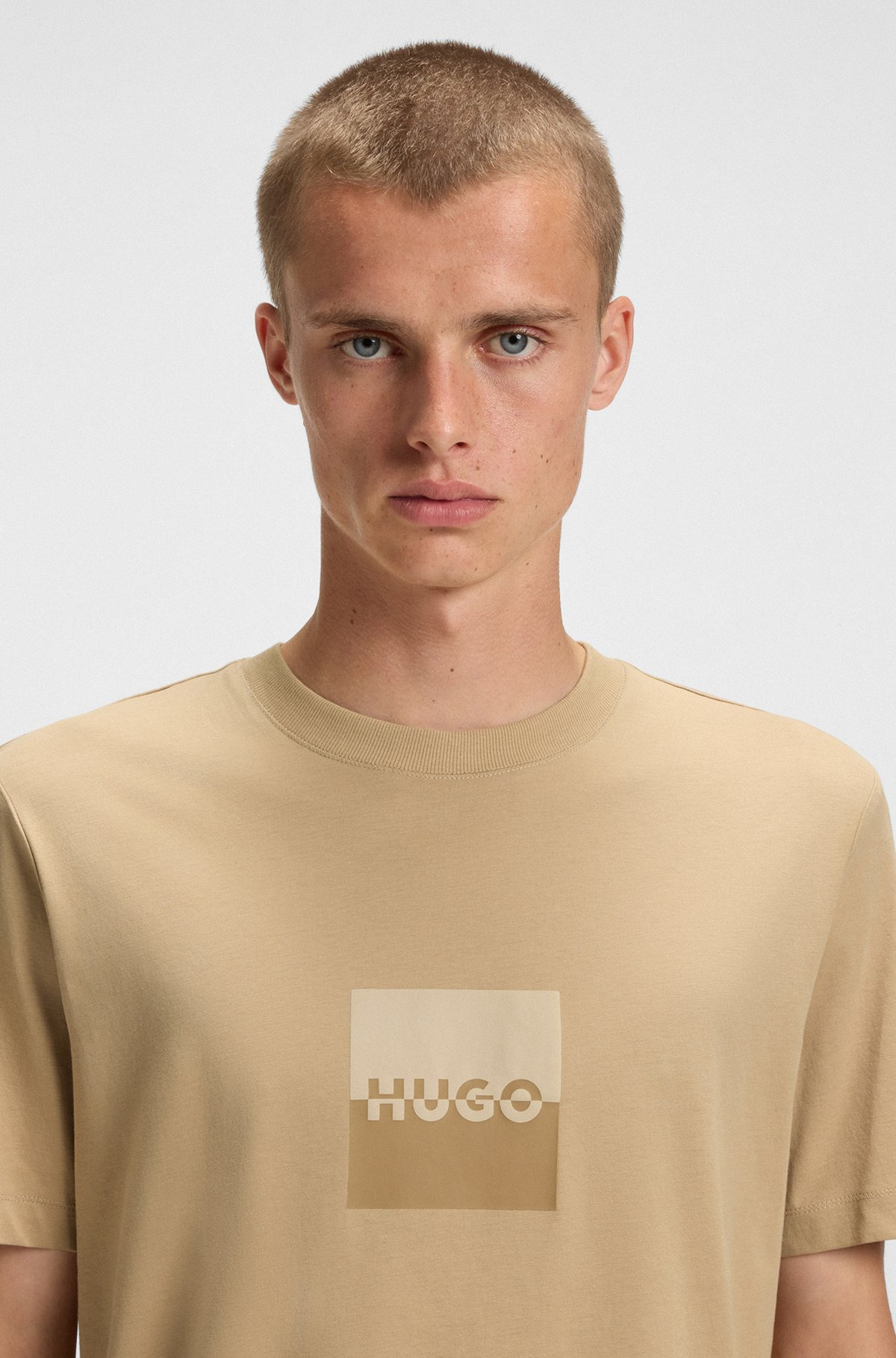 COTTON-JERSEY T-SHIRT WITH SPLIT-LOGO PRINT - 3