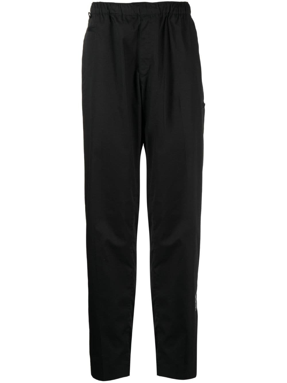 logo-patch elasticated-waistband trousers - 1