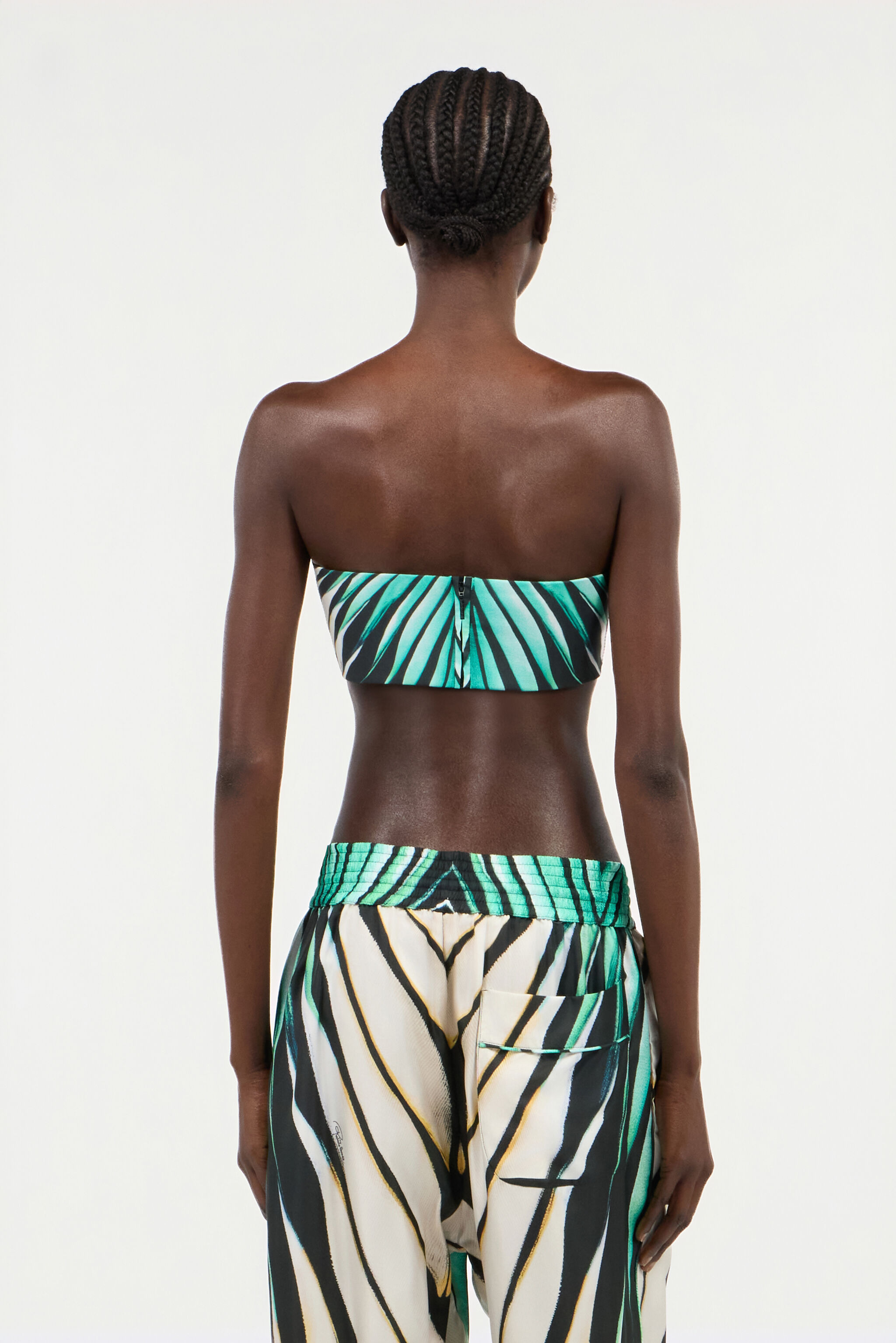 Ray Of Sea Print Bandeau Top - 4
