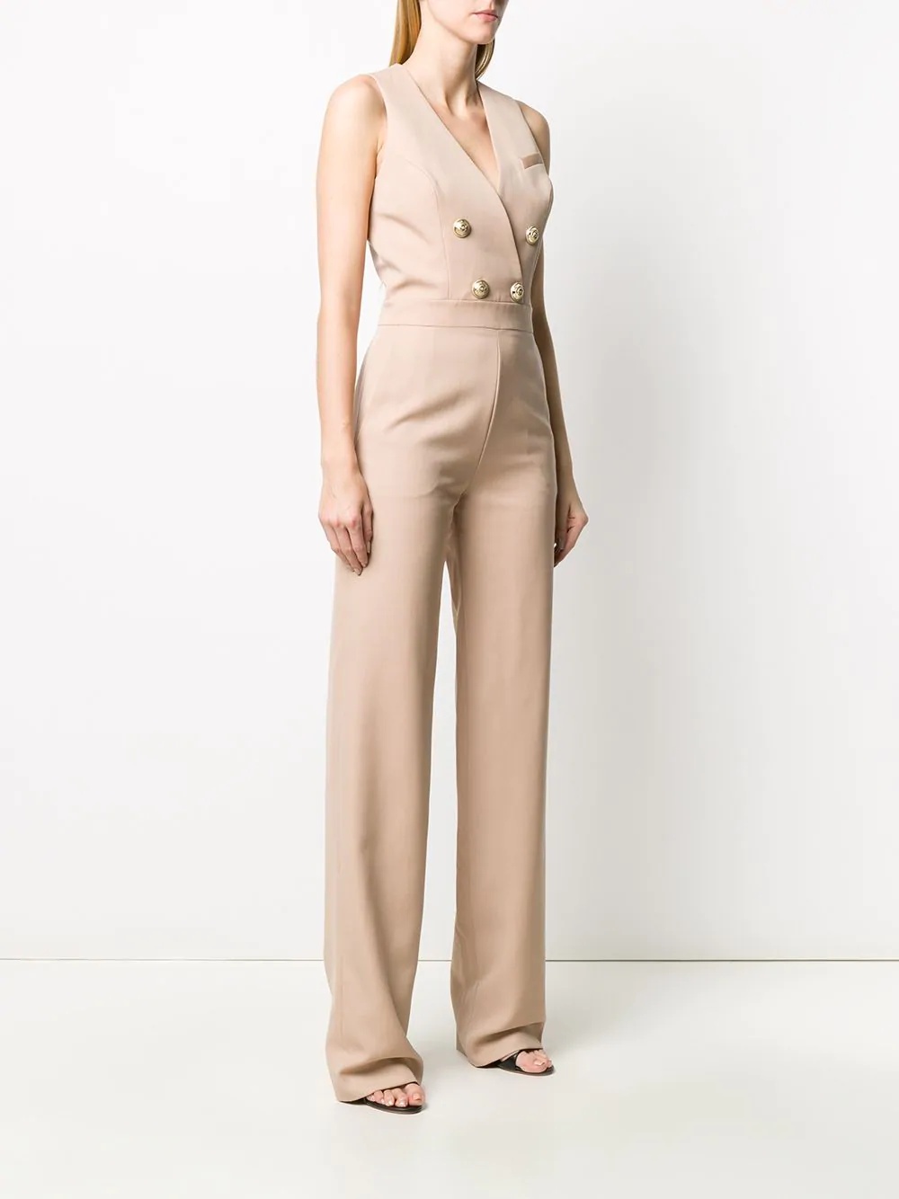 gold-tone buttons jumpsuit - 3