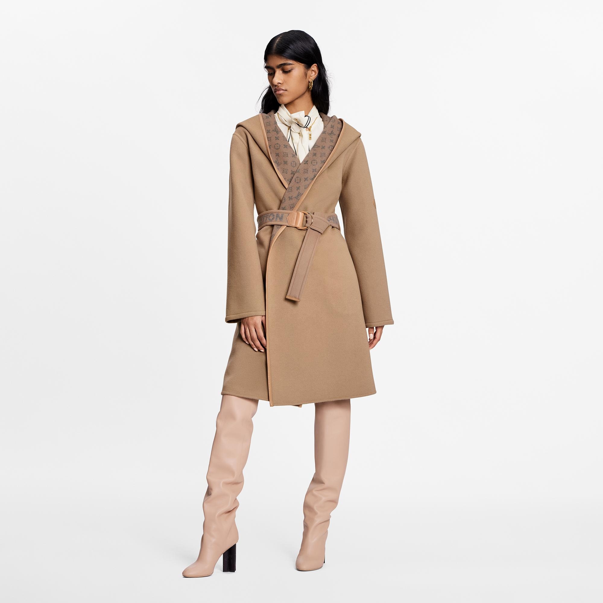 Belted Hooded Wrap Coat - 2