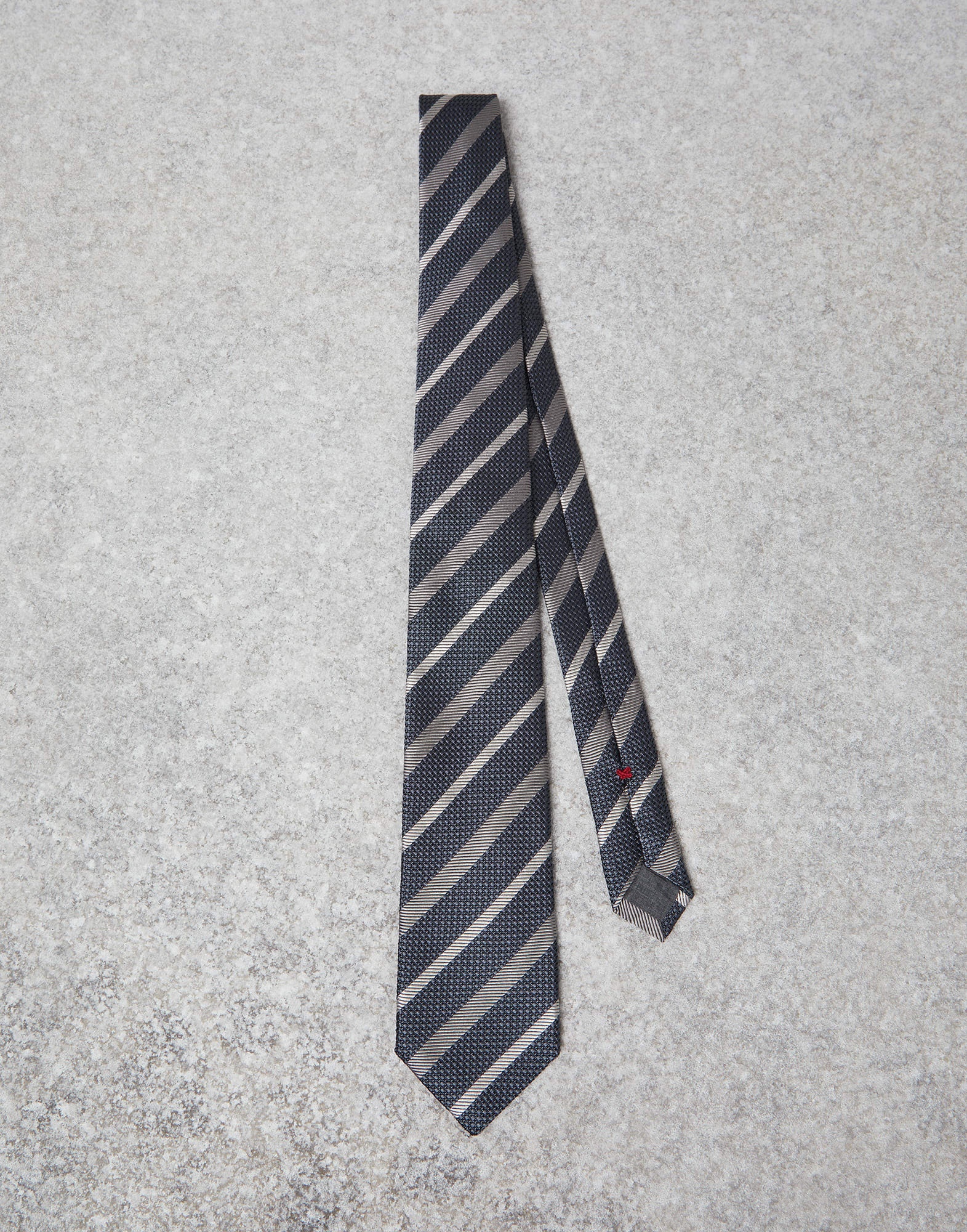 Regimental stripe silk tie - 1