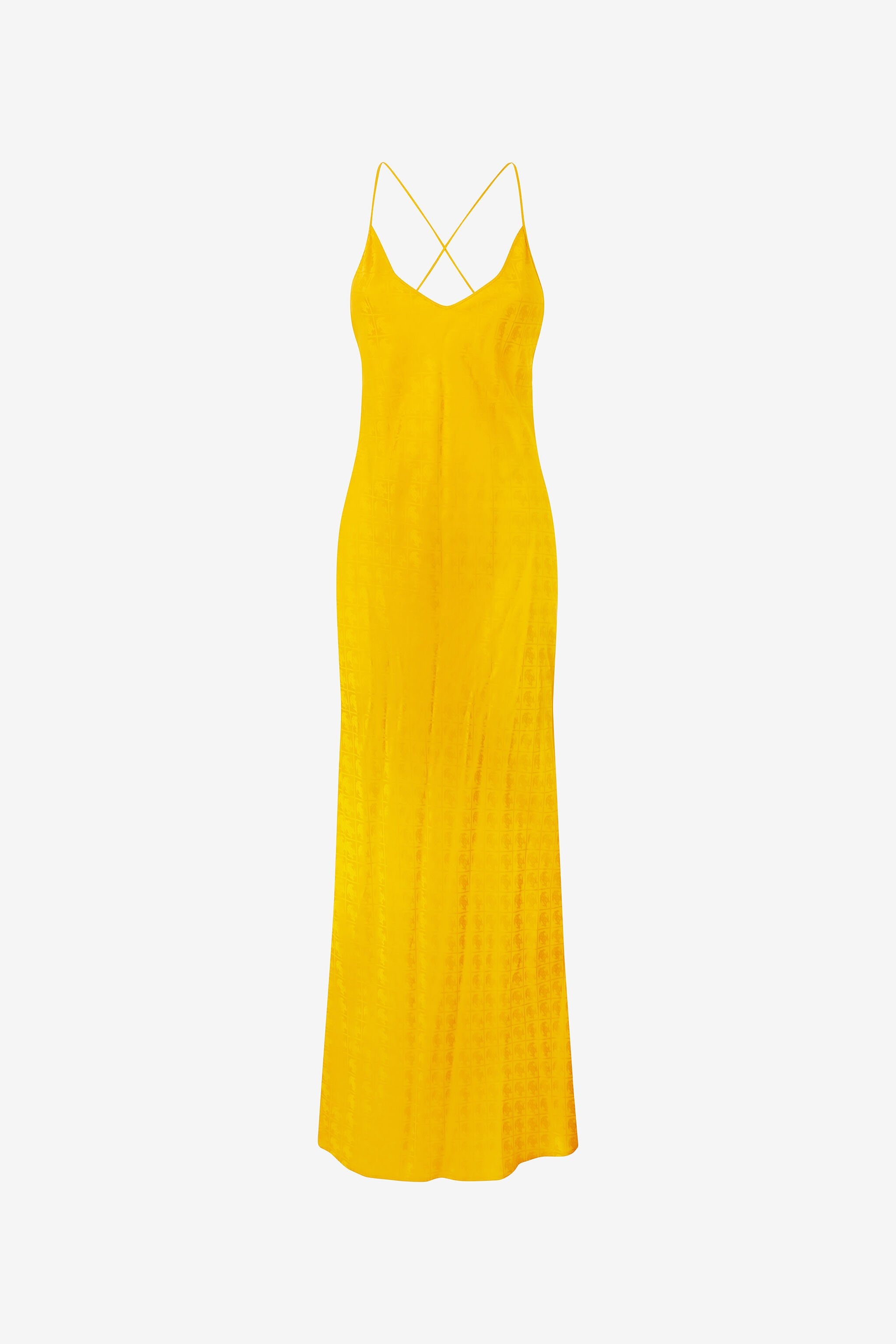 Long Dress with Mirror Snake Monogram - 1