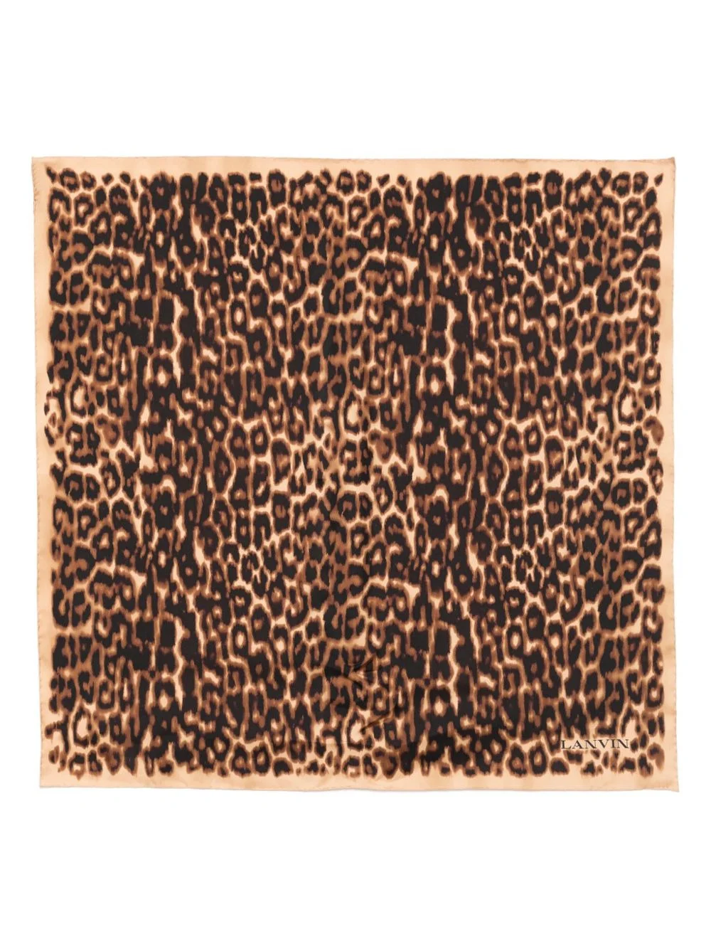 leopard-print silk scarf - 1