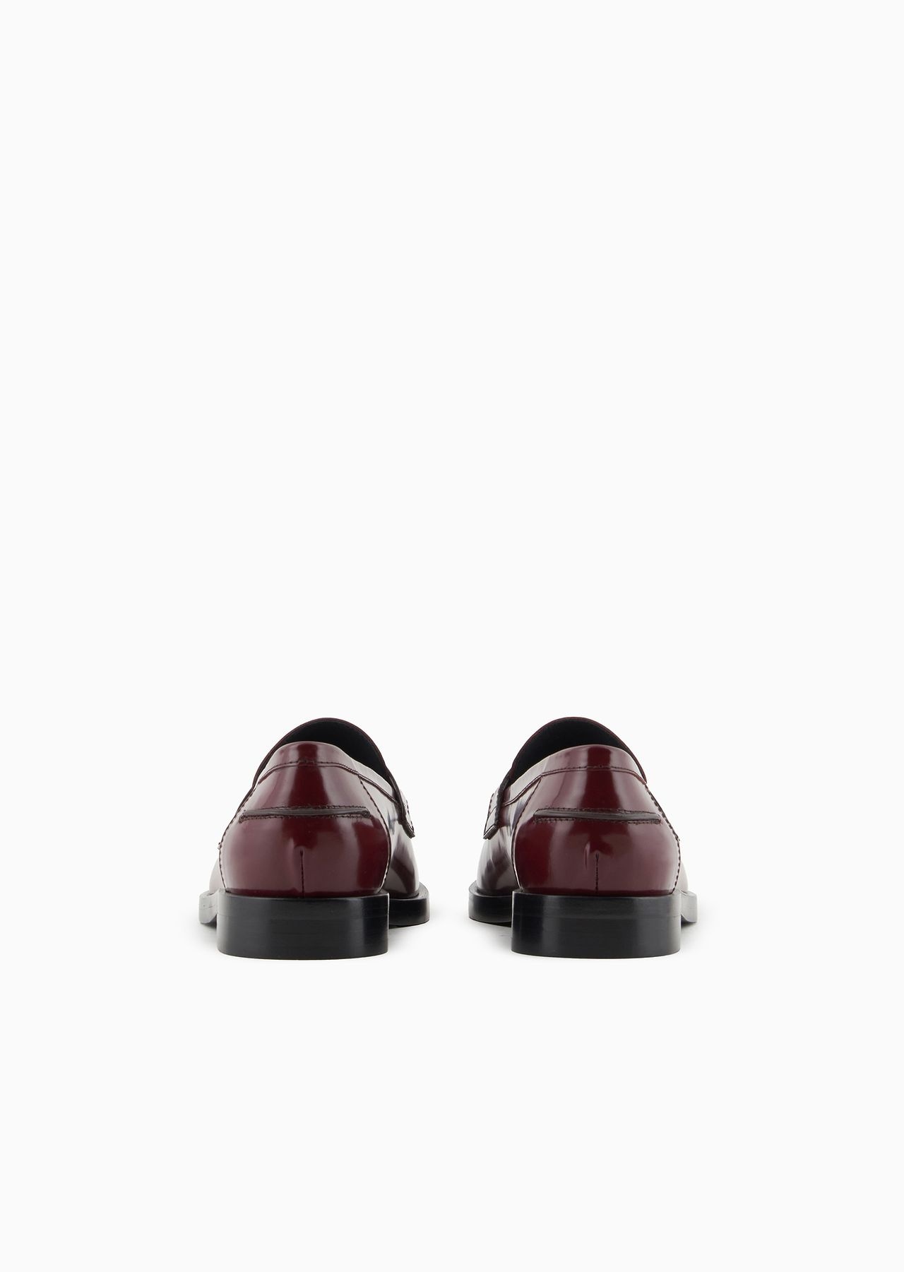 Brushed leather loafers with eagle plate - 4