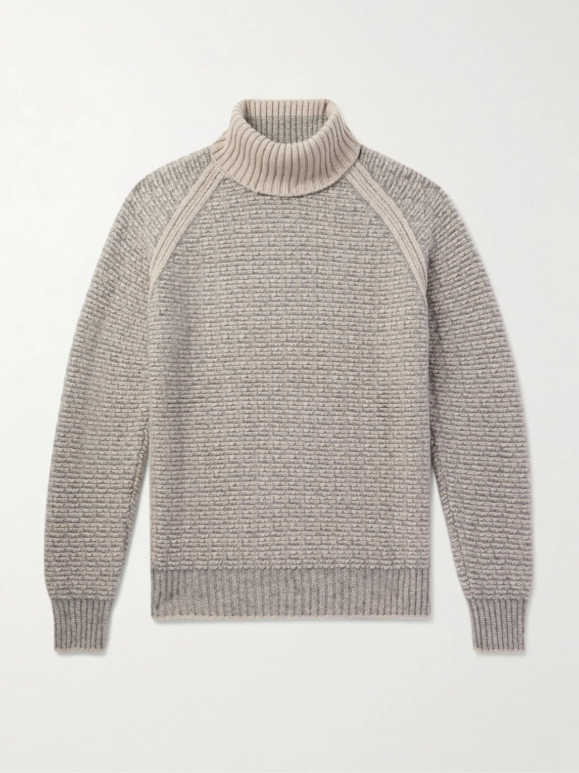 Ribbed Cashmere and Silk-Blend Rollneck Sweater - 1