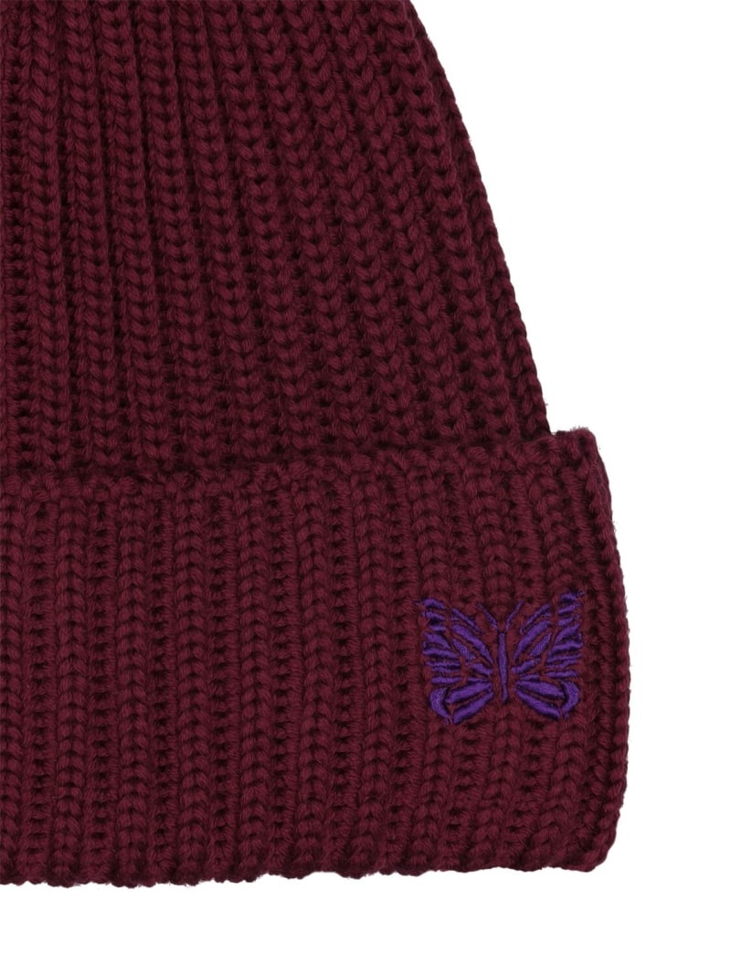 Logo wool knit hat - 2