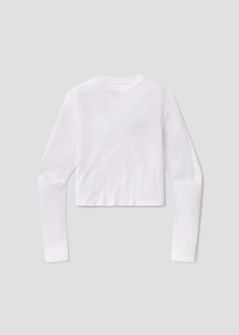 Sabine Cropped Long Sleeve In White 1