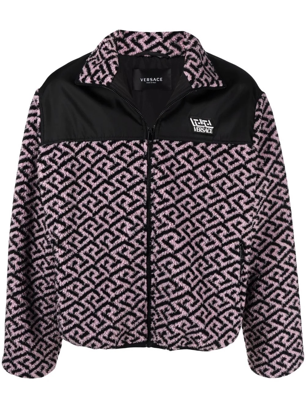 graphic-print fleece jacket - 1