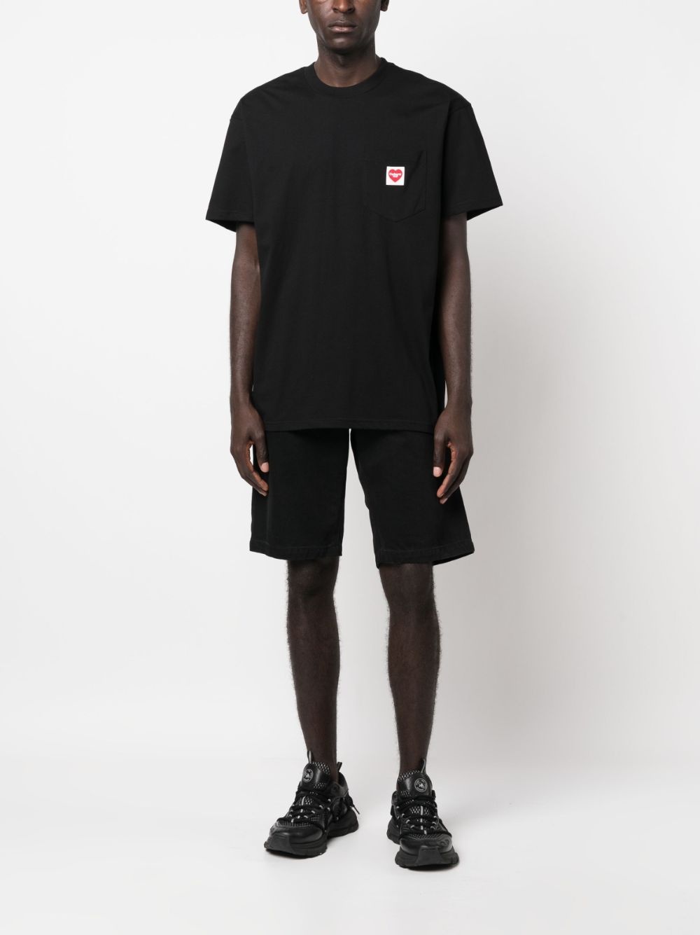 logo-patch cotton T-shirt - 2