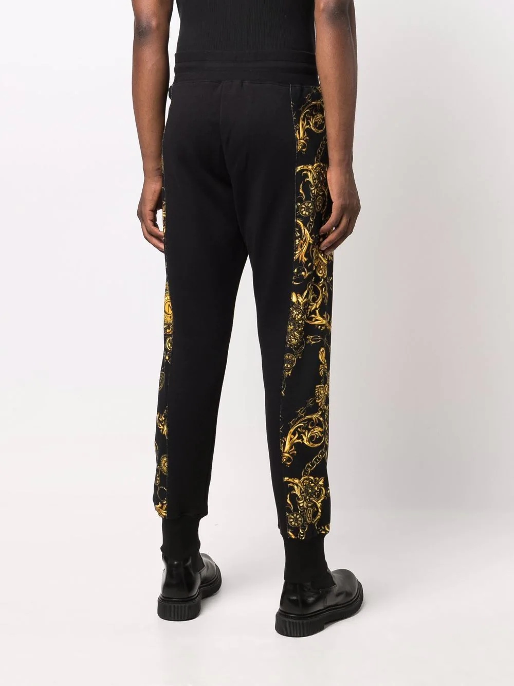 baroque-pattern print track pants - 4