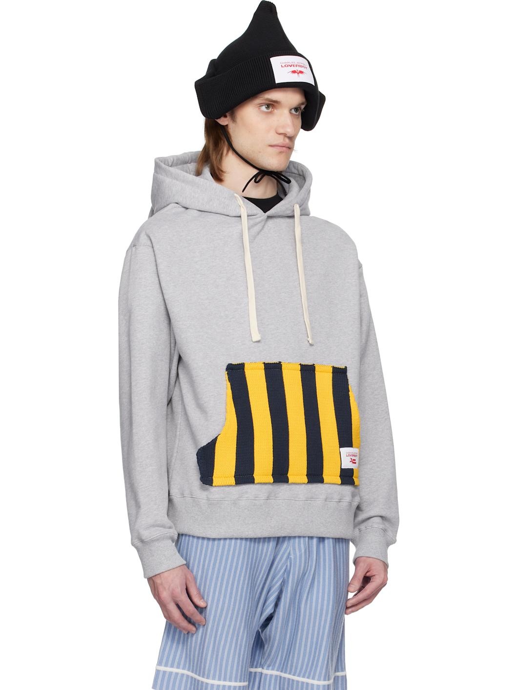 Gray Patch Ears Hoodie - 2