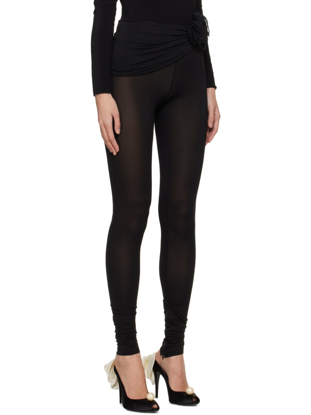 Black Wrap Leggings - 2