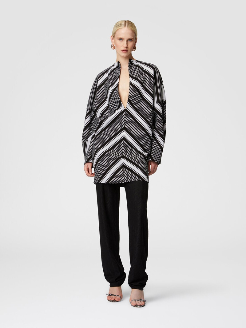 Missoni Mini-dress with oversized sleeves and plunging V-neckline outlook