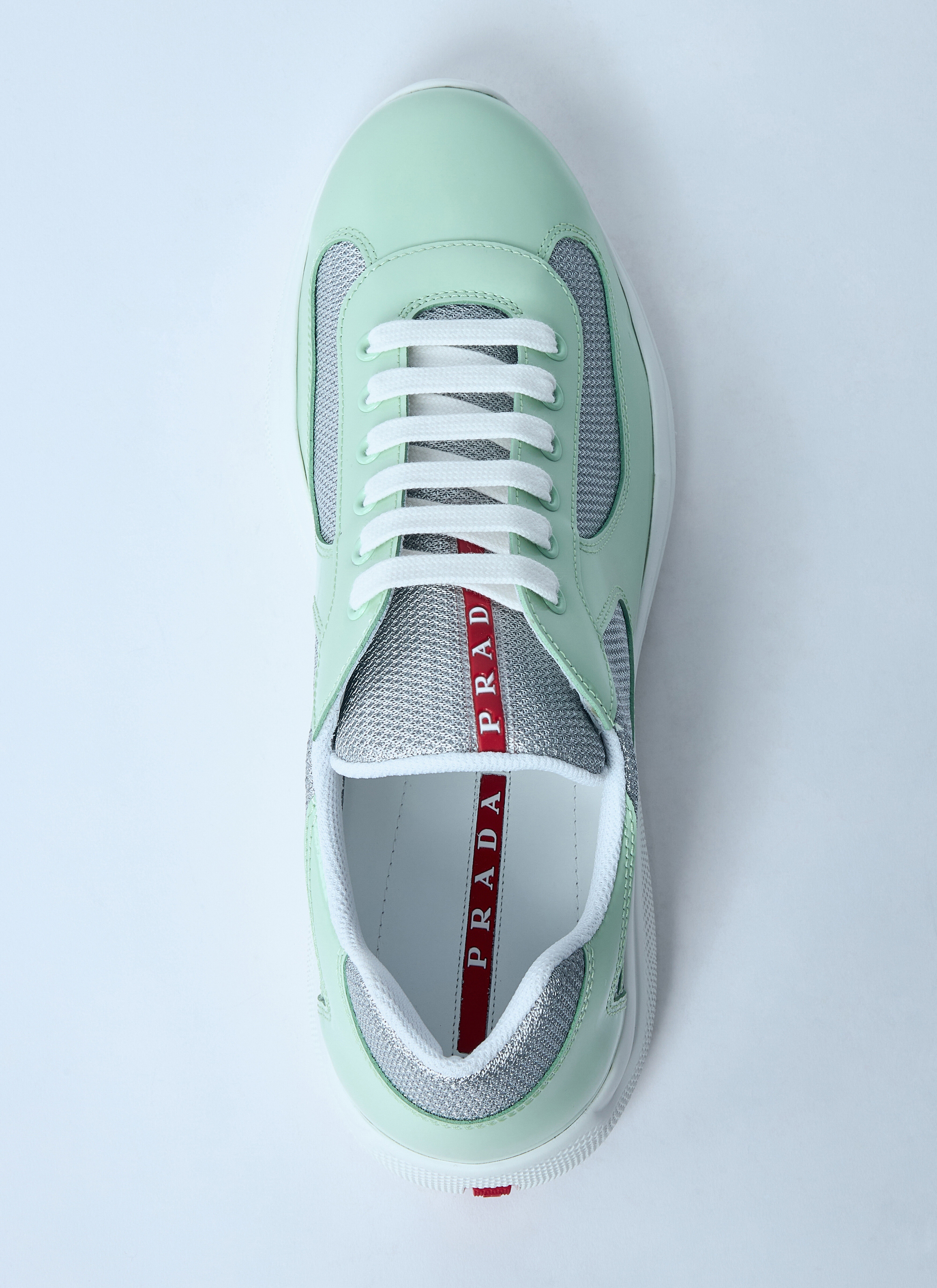 入手困難 PRADA◆リネアロッサ America's Cup ラバー スニーカー Prada アメリカズカップ スニーカー | ブルー | FARFETCH JP