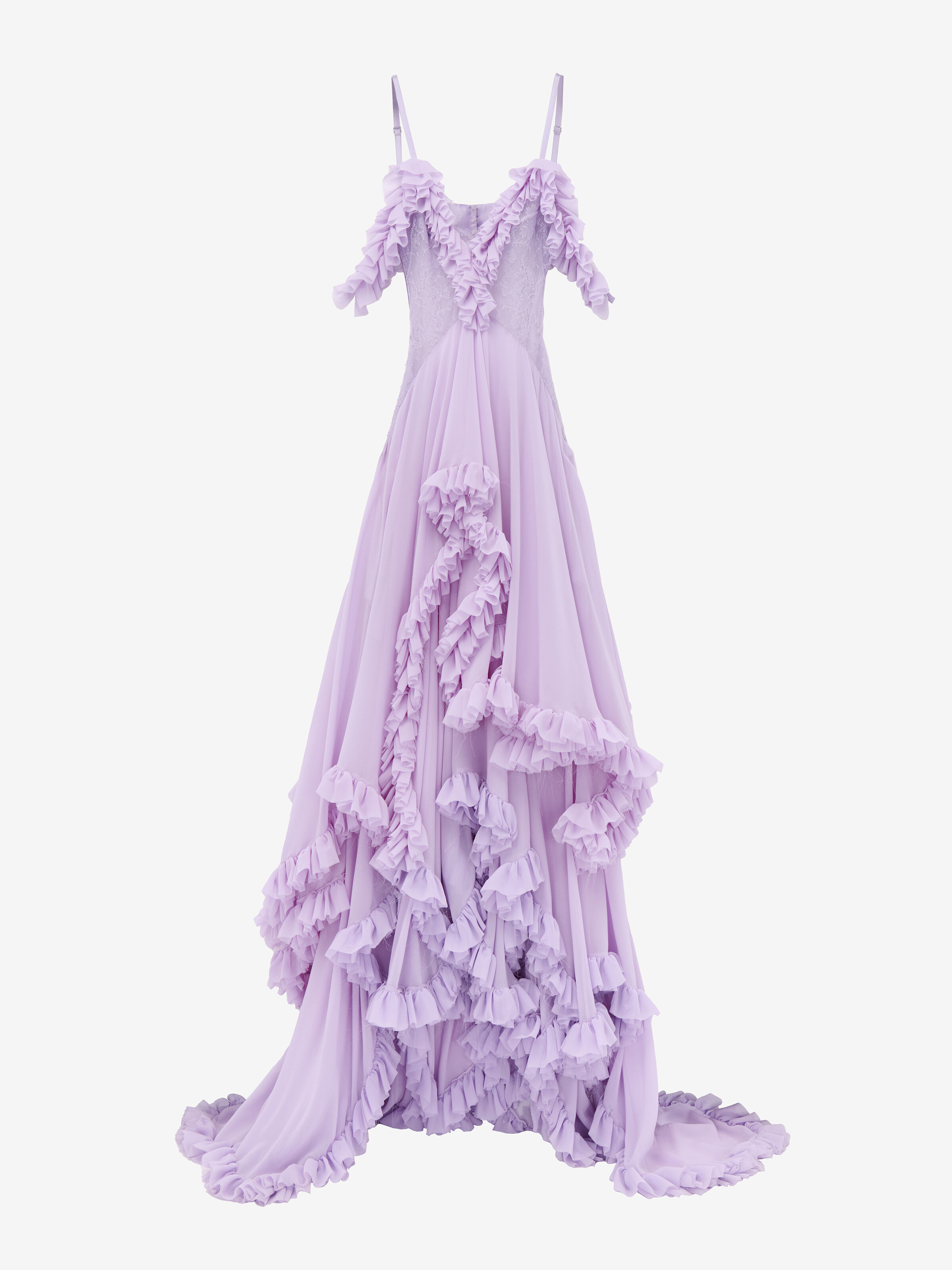 Ruffled Evening Dress - 1