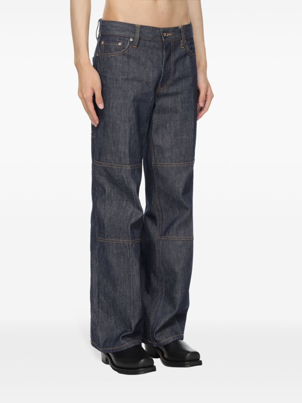 zip-detail trousers - 3