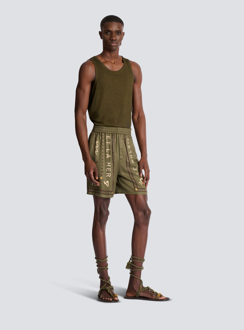 Bermuda shorts with Balmain Club print 3
