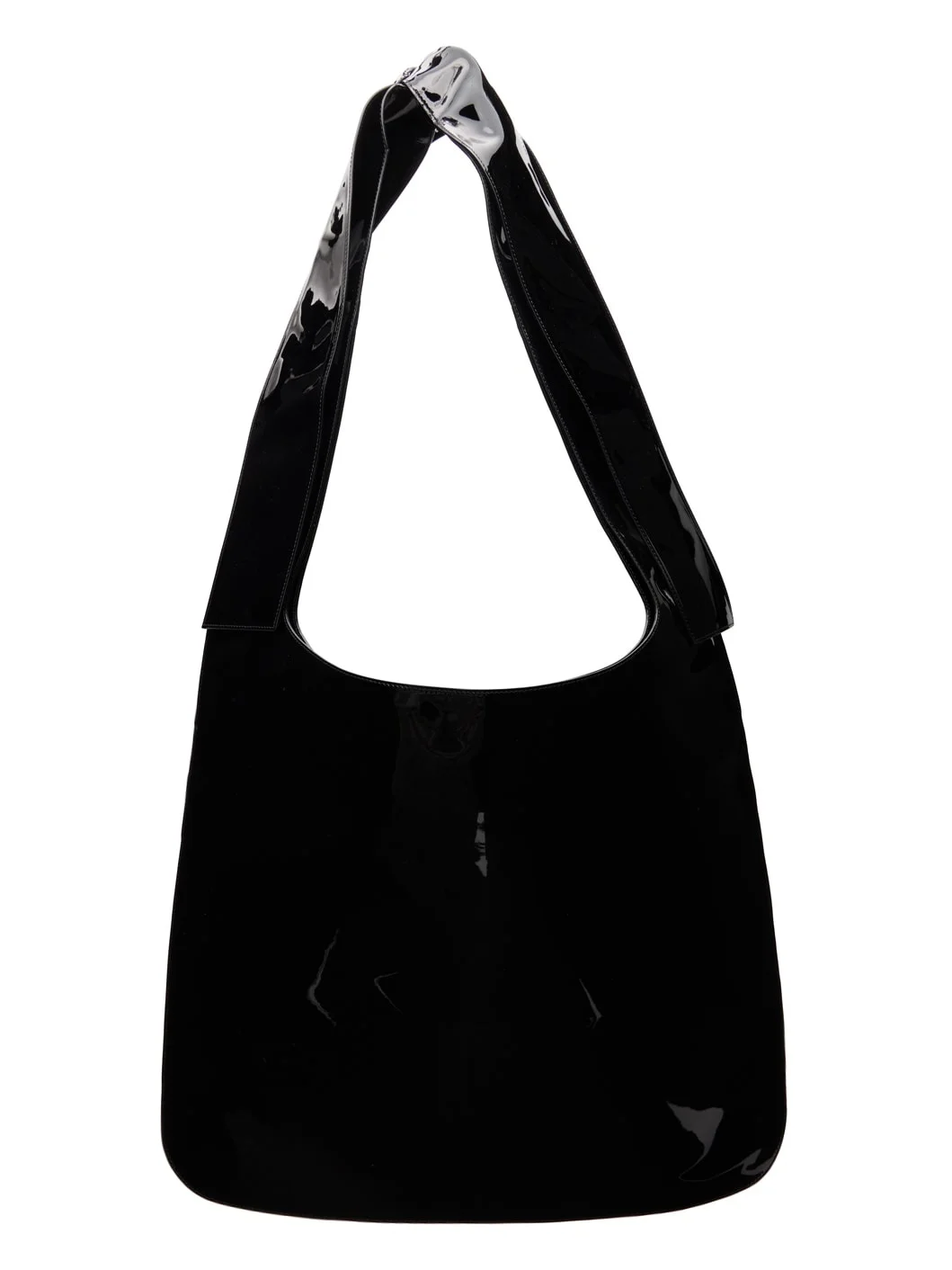 Black Flat Shoulder Bag - 1