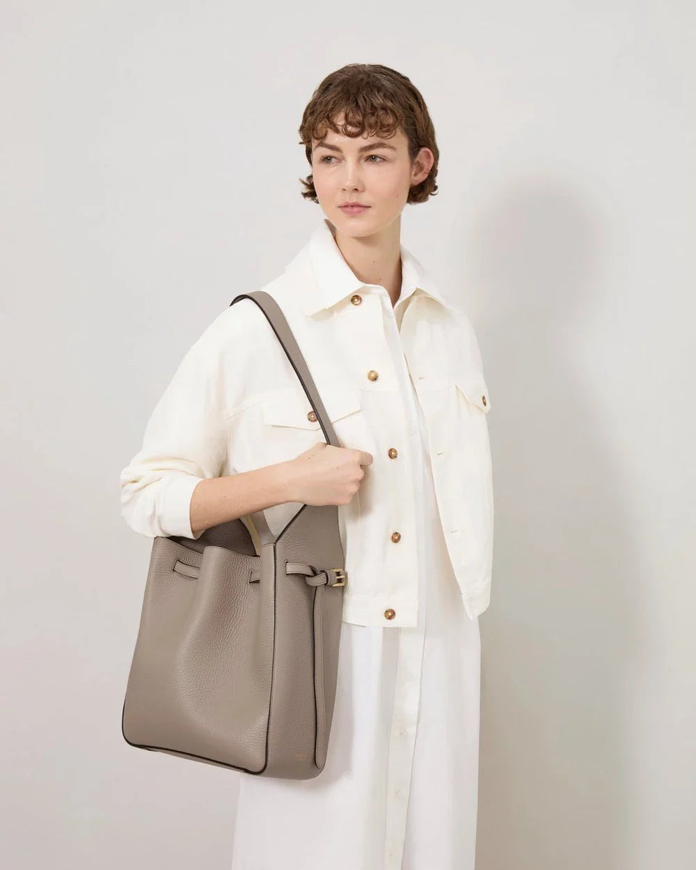 Lyra Bucket Cashmere Taupe Heavy Grain - 2