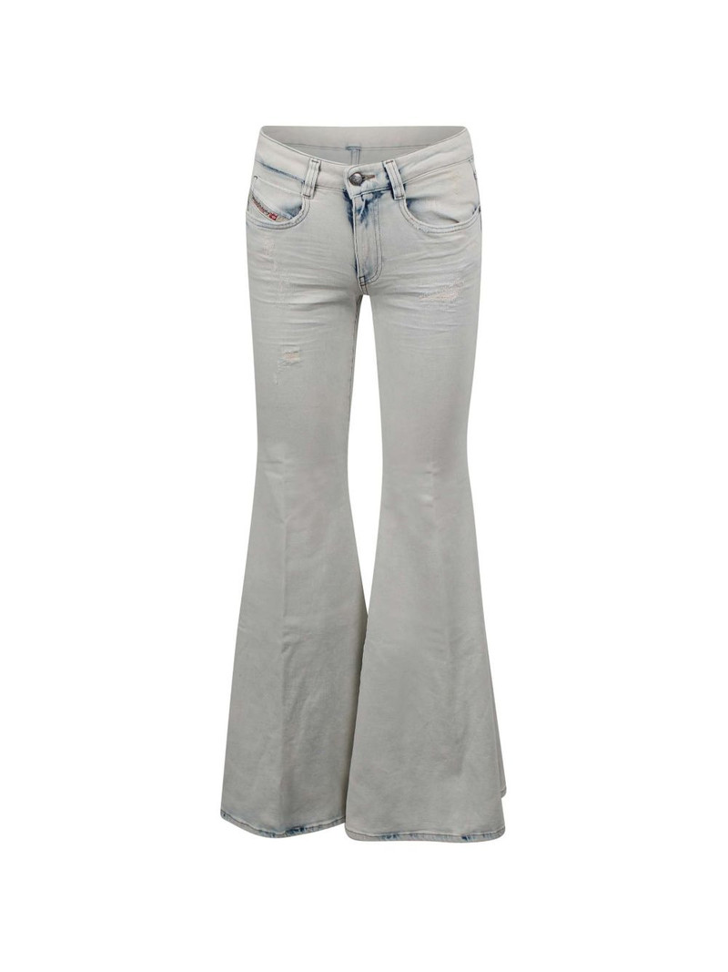 distressed flared jeans 1