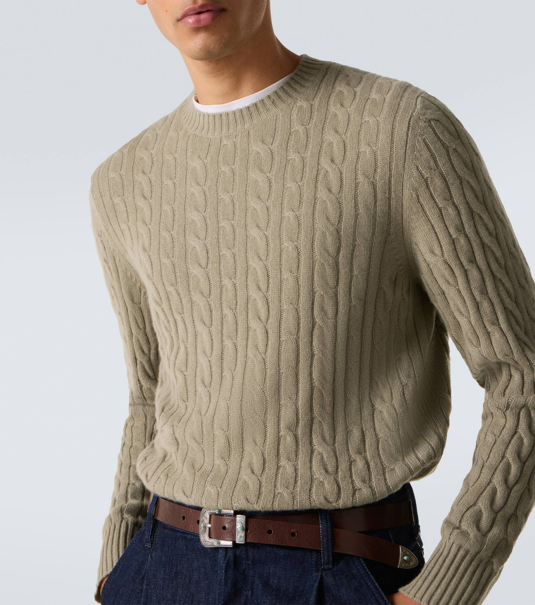 Duke Street cable-knit cashmere sweater - 5